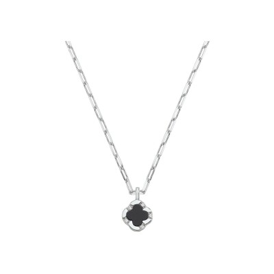 Collier Charles Garnier en argent, agate et oxyde de zirconium