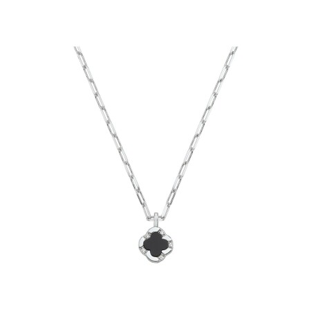 Collier Charles Garnier en argent, agate et oxyde de zirconium