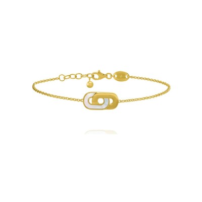 Bracelet Charles Garnier Styles en argent doré et nacre