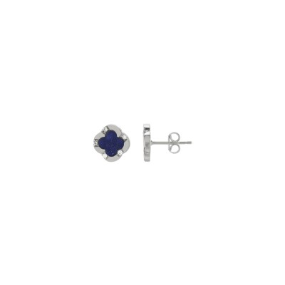 Boucles d'oreilles Charles Garnier en argent et lapis lazuli