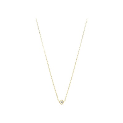 Collier Charles Garnier en argent doré et oxyde de zirconium