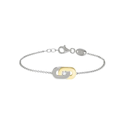 Bracelet Charles Garnier en argent, argent doré et oxyde de zirconium
