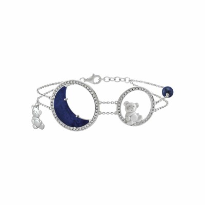Bracelet Charles Garnier en argent et lapis lazuli