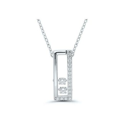 Collier en or blanc et diamants pivotants 0.29ct