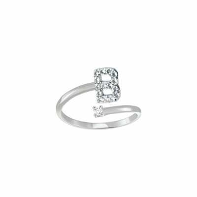 Bague Jourdan Bijoux Rouge Intemporel Brillant Unia en argent 1.8g et oxydes de zirconium, motif B