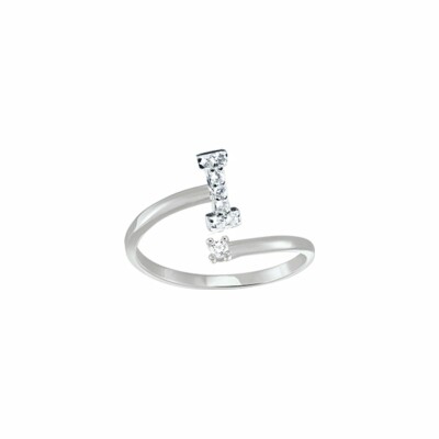 Bague Jourdan Bijoux Rouge Intemporel Brillant Unia en argent 1.8g et oxydes de zirconium, motif I