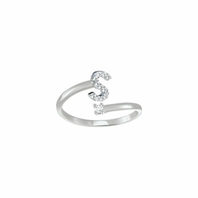 Bague Jourdan Bijoux Rouge Intemporel Brillant Unia en argent 1.8g et oxydes de zirconium, motif S