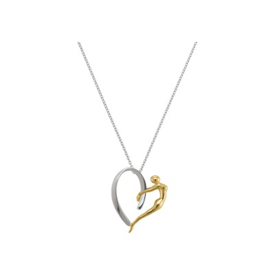 Collier Jourdan Bijoux Héritage Sentimento Amore Nina en argent et argent doré 4.95g