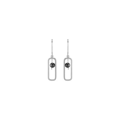 Boucles d'oreilles Jourdan Bijoux Héritage Ariane en argent et hématites