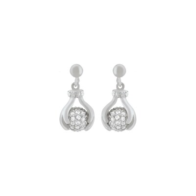 Boucles d'oreilles Jourdan Bijoux Héritage Hélicé en argent et oxydes de zirconium