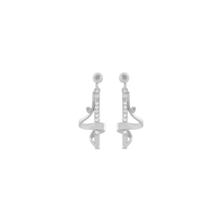 Boucles d'oreilles Jourdan Bijoux Rouge Tango en argent et oxydes de zirconium