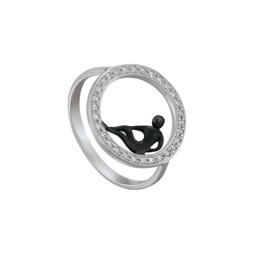 Bague Jourdan Bijoux Héritage Isadora en argent et oxydes de zirconium