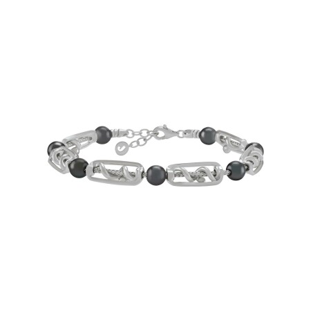 Bracelet Jourdan Bijoux Héritage Koré en argent et hématites