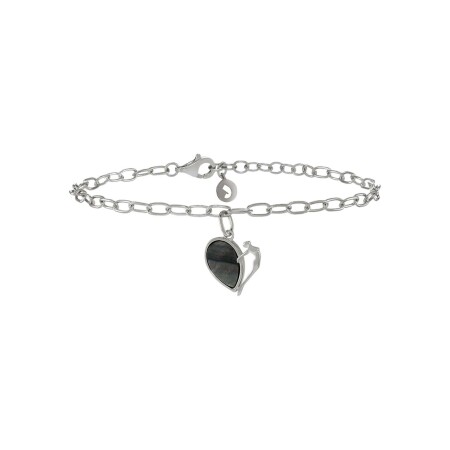 Bracelet Jourdan Bijoux Mina en argent et nacre noire