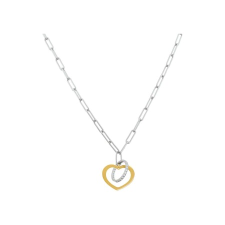 Collier Jourdan Bijoux Nina en argent, argent doré et oxydes de zirconium