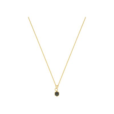 Collier Jourdan Bijoux Australis en argent doré et nacre noire