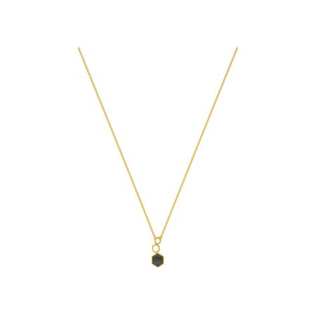 Collier Jourdan Bijoux Australis en argent doré et nacre noire