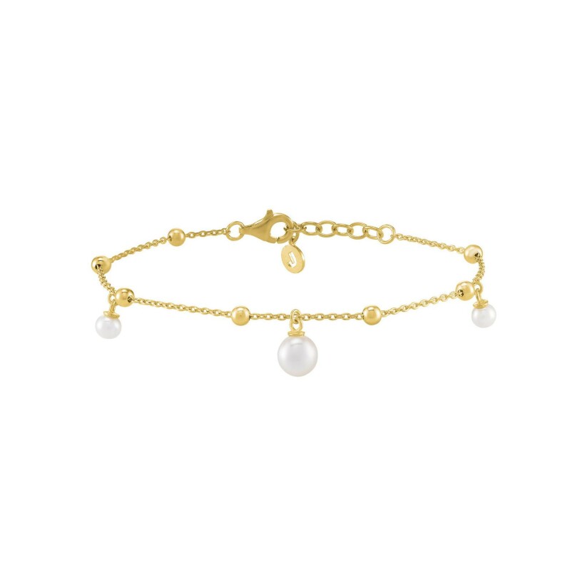 Bracelet Jourdan Bijoux Héritage en argent doré et perle
