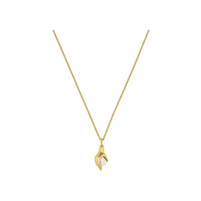 Collier Jourdan Bijoux Hélicé en argent doré et perle