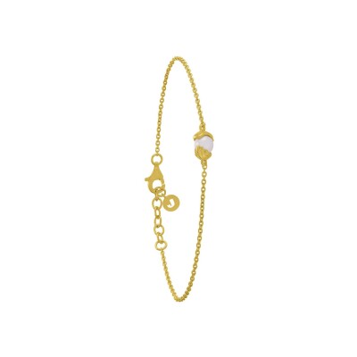 Bracelet Jourdan Bijoux Hélicé en argent doré et perle