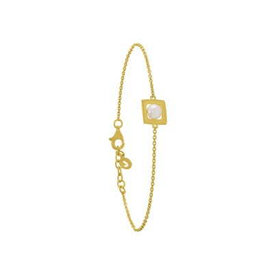 Bracelet Jourdan Bijoux Doni en argent doré et perle