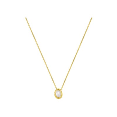 Collier Jourdan Bijoux Lyse en argent doré et perle