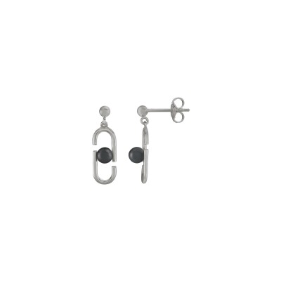 Boucles d'oreilles Jourdan Bijoux en argent et hématite