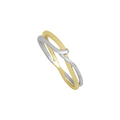 Bague Jourdan Bijoux Entrelia en argent bicolore