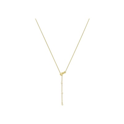 Collier Jourdan Bijoux Manea en argent doré et perle d'eau douce