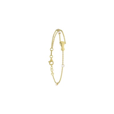 Bracelet Jourdan Bijoux Manea en argent doré et perle d'eau douce