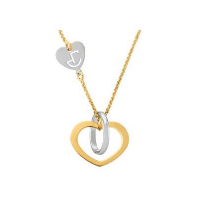 Collier Jourdan Bijoux Héritage Sentimento Amore Valentine en argent doré et argent