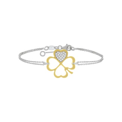 Bracelet Jourdan Bijoux Héritage Inanna en argent, argent doré et oxydes de zirconium