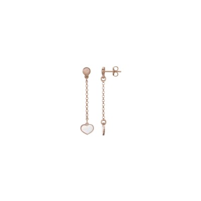 Boucles d'oreilles Jourdan Bijoux Héritage en argent doré rose et nacre