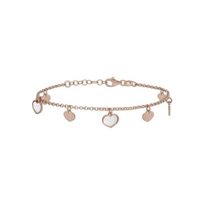 Bracelet Jourdan Bijoux Héritage en argent doré rose et nacre