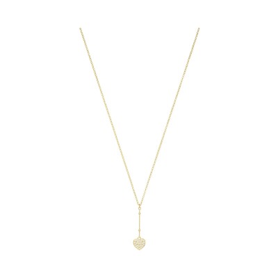 Collier Jourdan Bijoux Aimée en argent doré et oxyde de zirconium