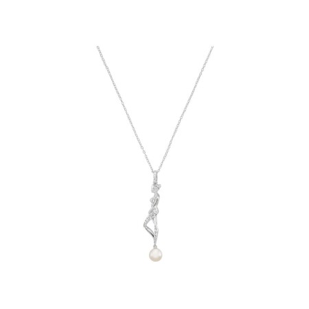 Collier Jourdan Bijoux Héritage en argent, oxyde de zirconium et perle