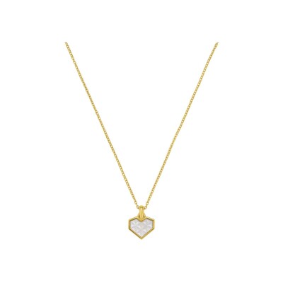 Collier Jourdan Bijoux Lucia en argent doré et nacre blanche