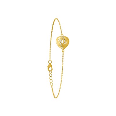 Bracelet Jourdan Bijoux Golya en argent doré et oxyde de zirconium