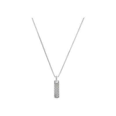Collier Jourdan Bijoux Noir Challain en argent et spinelle