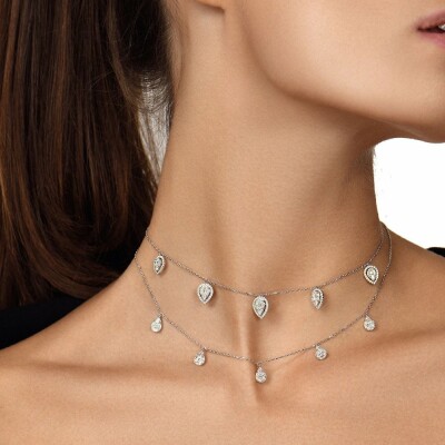 Collier Djula Marquise en or blanc et diamant