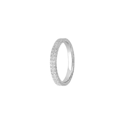 Alliance Jules & Louise Alicante en or blanc lapidé, largeur 2.6mm