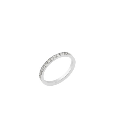 Barth Monte-Carlo wedding ring, white gold and diamonds