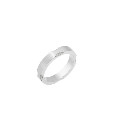 Barth Monte-Carlo wedding ring, white gold and diamonds