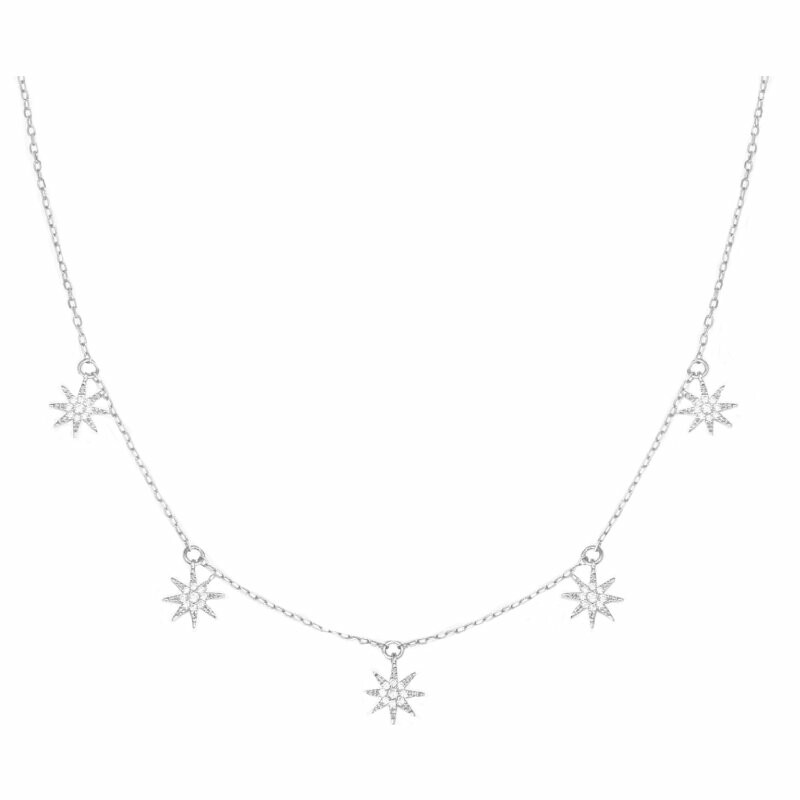 Collier Djula Soleil en or blanc et diamant