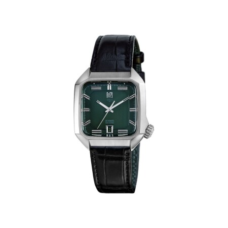 Montre March LA.B AM2 AUTOMATIQUE 39 MM - GRALL - Alligator Noir Grandes Ecailles