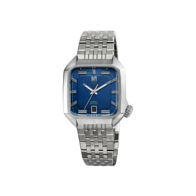 March LA.B AM2 AUTOMATIC 39 MM Watch - NAVY - Steel 7 Flat Links