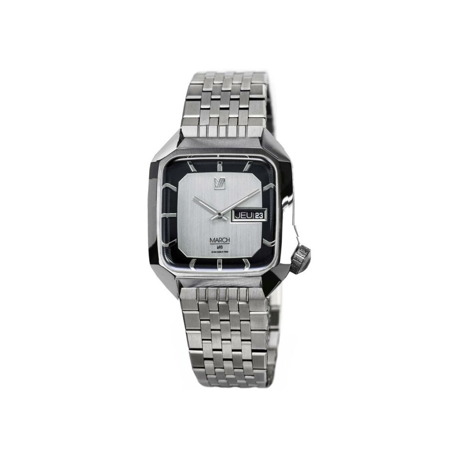 March LA.B AM2 Electric 39 mm watch - Double - 7-link brushed steel
