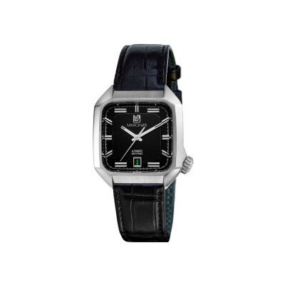 Montre March LA.B AM2 Automatique  - Black -  Alligator Noir