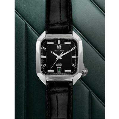Montre MARCH LA.B AM2 Automatique  - Black -  Alligator Noir