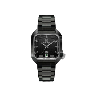 Montre March LA.B AM2 Automatique - Ultimate - Acier Brossé 3 maillons DLC Noir